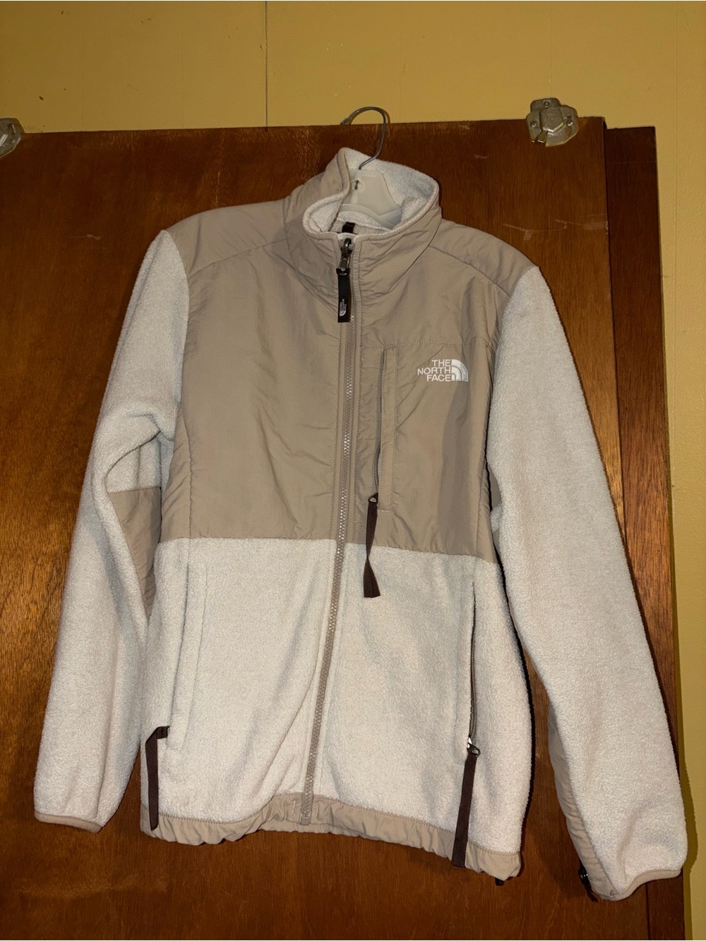 The North Face Cream & Tan Sherpa Fleece Jacket